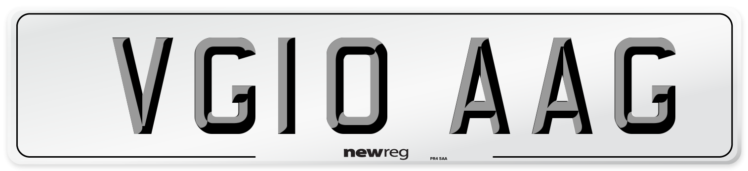 VG10 AAG Number Plate from New Reg